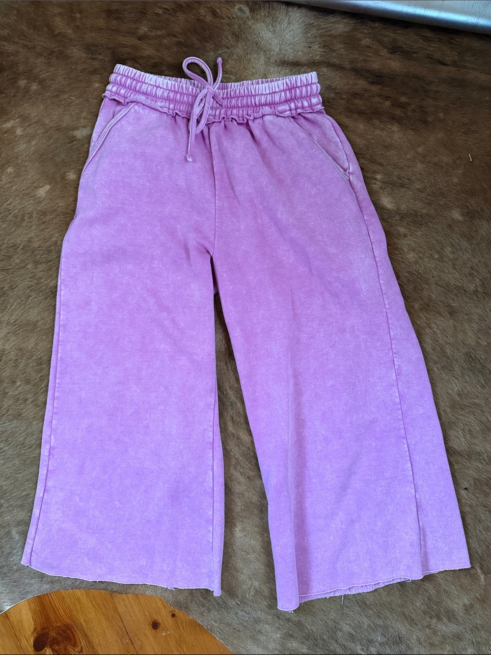Hot Pink Flare Sweatpants - Picture 3 of 5
